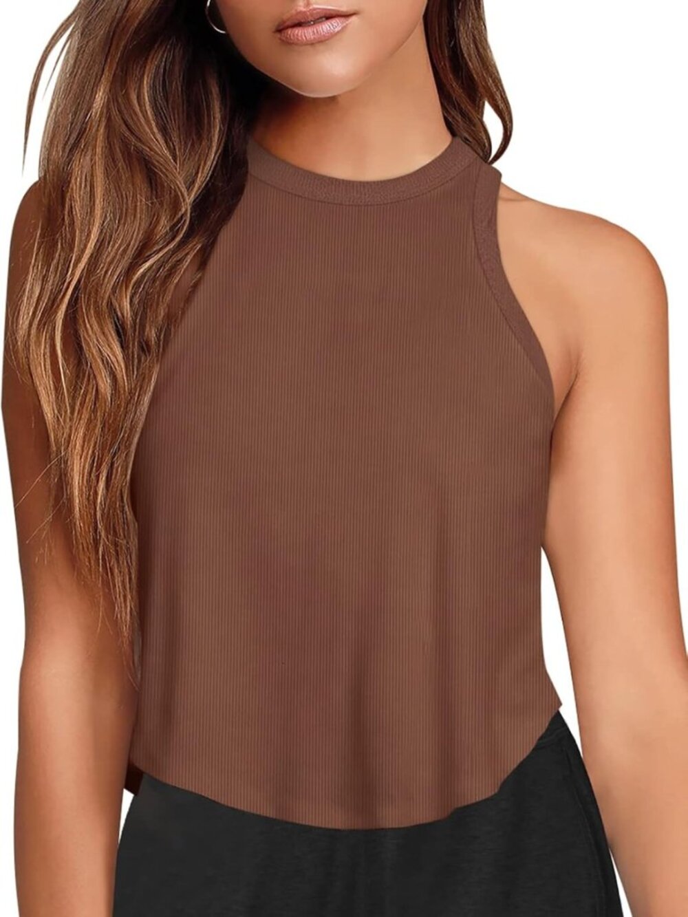 Flowy Sleeveless Crop Top for Women | Workout Muscle Tank | Casual Summer Style